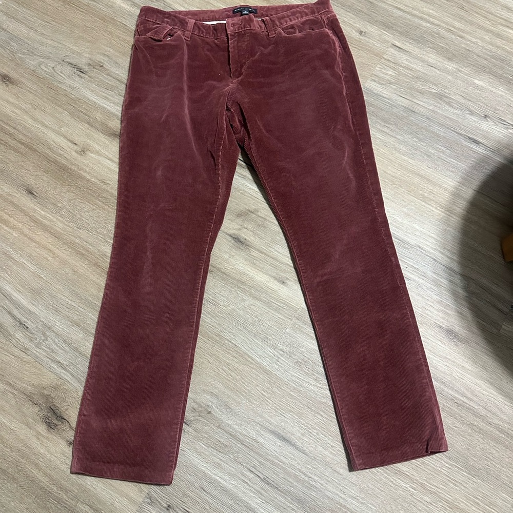 Banana Republic Burgundy Corduroy Trousers